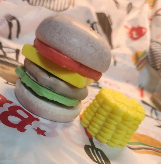 Burger and Corn