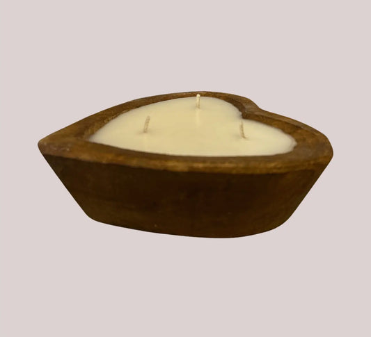 Heart Shaped Dough Bowl Candle